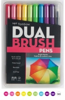 G0 56185 Tombow Set/ABT-10 Limited Edition BRIGHT Brush Pens - 10 pens in case