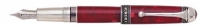 DS 00946 AURORA 946 85th Anniversary PEN w/Red Marbeled Resin and Solid .925 Sterling Silver Trim FP