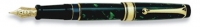DS 39963 AURORA 996/V-B EMERALD GREEN FOUNTAIN PEN Broad Nib