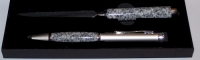 AA 51212 GRANITE 512G-BW Barre White Set Grip Pen w/Satin Letter Opener
