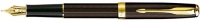 00030 Parker Sonnet Refresh Chiseled Chocolate GT Fountain Pen F 1743567