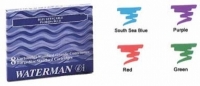 W0 S0713021 Waterman  8-Pack Serenity Blue Fountain Pen Cartridge Refill 52022W - one FREE with each $50 Waterman pen purchase